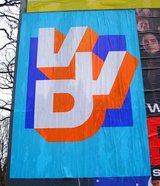 Beeldvergroting: voorkant verkiezingsbord