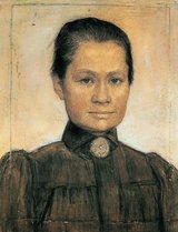 Beeldvergroting: Johan Cohen Gosschalk: Portret van Johanna, 1905, krijt en aquarel