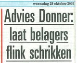 Beeldvergroting: (Kop van artikel in De Telegraaf)\n