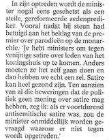 Beeldvergroting: (Minister Donner, vandaag in de Volkskrant)