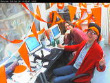 Beeldvergroting: Nico de Bie en
assistent Richard