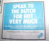 Beeldvergroting: Advertentie in de Zuid-Afrikaanse Sunday Times (tip van Biesloglezer aldaar).