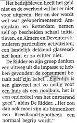 Beeldvergroting: W. de Ridder (Exportgroep Breedband) in Trouw