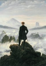 Beeldvergroting: C. D. Friedrich - Der Wanderer über dem Nebelmeer (1818, olie op linnen 94,8 x 74,8 cm)